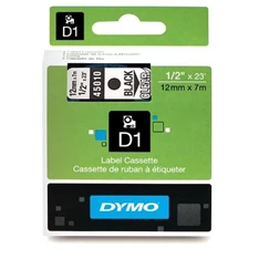 Dymo D1 12mmx7m fekete/áttetsző feliratozógép szalag Dymo D1 12mmx7m fekete/áttetsző feliratozógép szalag