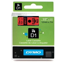 Dymo D1 12mmx7m fekete/piros feliratozógép szalag Dymo D1 12mmx7m fekete/piros feliratozógép szalag