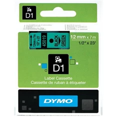 Dymo D1 12mmx7m fekete/zöld feliratozógép szalag Dymo D1 12mmx7m fekete/zöld feliratozógép szalag