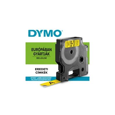 Dymo D1 12mmx7m fekete/sárga feliratozógép szalag Dymo D1 12mmx7m fekete/sárga feliratozógép szalag