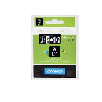 Dymo D1 24mmx7m fekete/fehér feliratozógép szalag Dymo D1 24mmx7m fekete/fehér feliratozógép szalag