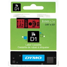 Dymo D1 9mmx7m fekete/piros feliratozógép szalag Dymo D1 9mmx7m fekete/piros feliratozógép szalag