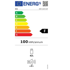 ECG ERM 10470 WF egyajtós hűtőszekrény ECG ERM 10470 WF egyajtós hűtőszekrény