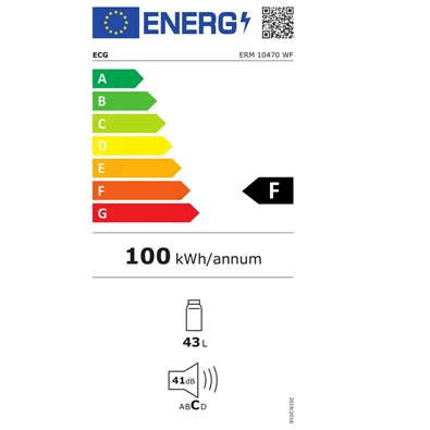 ECG ERM 10470 WF egyajtós hűtőszekrény ECG ERM 10470 WF egyajtós hűtőszekrény