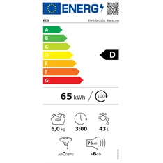 ECG EWS 601001 BlackLine keskeny 6 kg elöltöltős mosógép ECG EWS 601001 BlackLine keskeny 6 kg elöltöltős mosógép