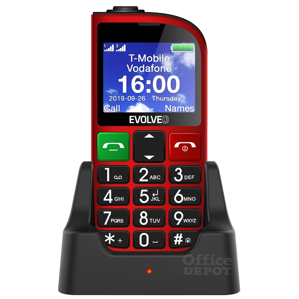 EVOLVEO Easy Phone 800 FMR 2,3" Dual SIM piros mobiltelefon