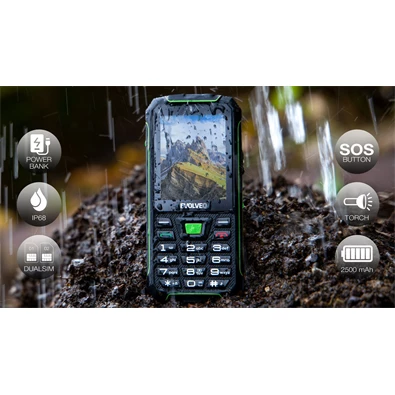 EVOLVEO Strongphone W4 2,8" DualSIM fekete/zöld mobiltelefon EVOLVEO Strongphone W4 2,8" DualSIM fekete/zöld mobiltelefon