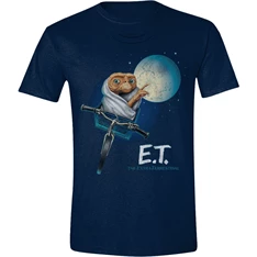 E.T. - Moon Bicycle mintás sötétkék póló, S méret E.T. - Moon Bicycle mintás sötétkék póló, S méret