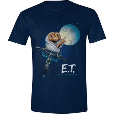 E.T. - Moon Bicycle mintás sötétkék póló, S méret E.T. - Moon Bicycle mintás sötétkék póló, S méret