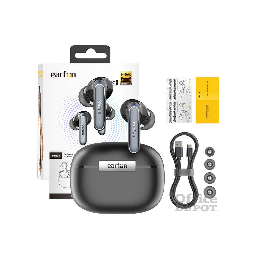 EarFun Air2 True Wireless Bluteooth fekete fülhallgató