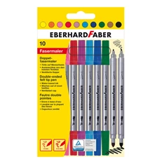 Eberhard-Faber dupla vegyes 10db-os vegyes színű rostirón készlet Eberhard-Faber dupla vegyes 10db-os vegyes színű rostirón készlet