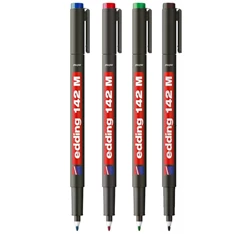 Edding 142 M OHP 4db-os 1 mm vegyes színű permanent marker Edding 142 M OHP 4db-os 1 mm vegyes színű permanent marker