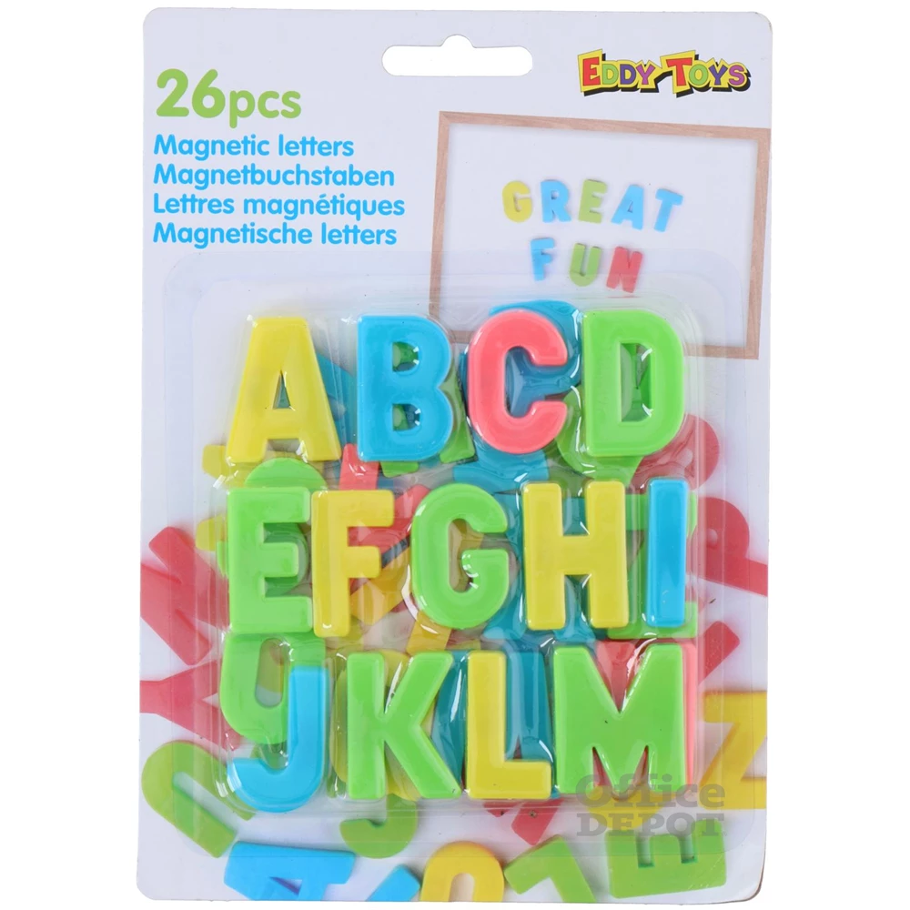 Eddy Toys színes, 26 darabos mágneses betűk