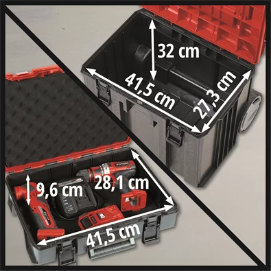 Einhell 4540015 E-Case torony prémium szerszámos koffer Einhell 4540015 E-Case torony prémium szerszámos koffer