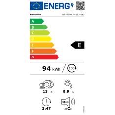 Electrolux EEA27200L beépíthető 13 terítékes mosogatógép Electrolux EEA27200L beépíthető 13 terítékes mosogatógép