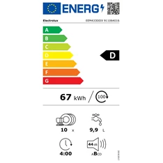 Electrolux EEM43300IX beépíthető 10 terítékes mosogatógép Electrolux EEM43300IX beépíthető 10 terítékes mosogatógép