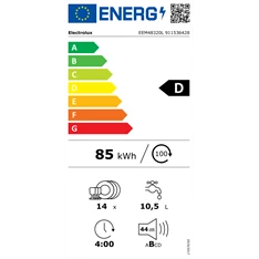 Electrolux EEM48320L beépíthető 14 terítékes mosogatógép Electrolux EEM48320L beépíthető 14 terítékes mosogatógép