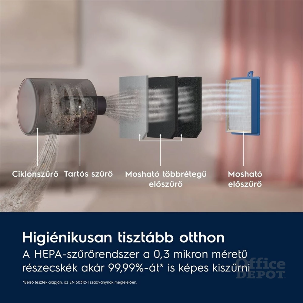 Electrolux EL61C3DB farmerkék-fekete porzsák nélküli porszívó
