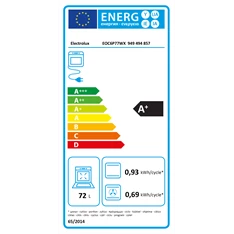 Electrolux EOC6P77WX inox, beépíthető, sütőtér: 72L, grill, légkeverés, pirolitikus, gőzsütő