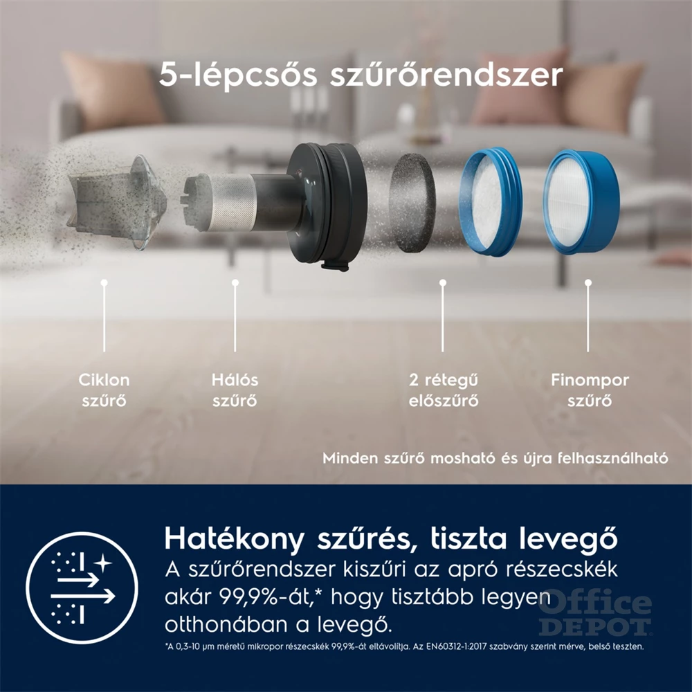 Electrolux EP71HB14UV Hygienic 700 vezeték nélküli álló porszívó allergiásoknak