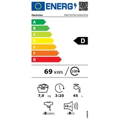 Electrolux EW2T527W 7 kg elöltöltős mosógép Electrolux EW2T527W 7 kg elöltöltős mosógép