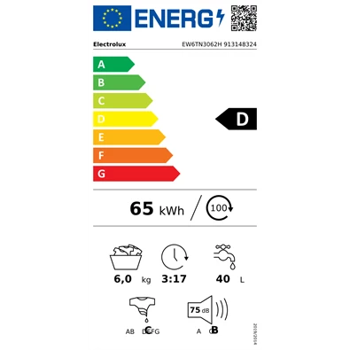 Electrolux EW6TN3062H PerfectCare fehér, felültöltős, max.1000ford., 6 kg, mosógép