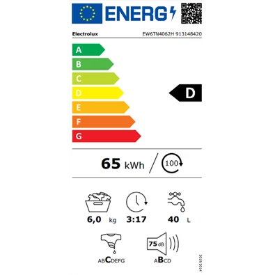 Electrolux EW6TN4062H 6 kg felültöltős mosógép Electrolux EW6TN4062H 6 kg felültöltős mosógép