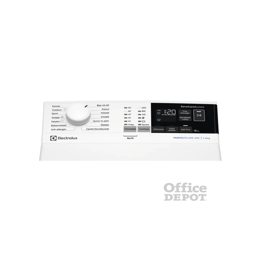 Electrolux EW6TN4262H fehér, felültöltős, max.1200ford., 6 kg, mosógép