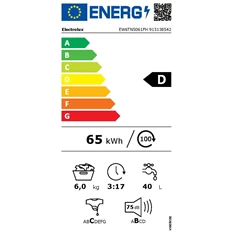 Electrolux EW6TN5061FH fehér, felültöltős, max.1000ford., 6 kg, mosógép (Újszerű)