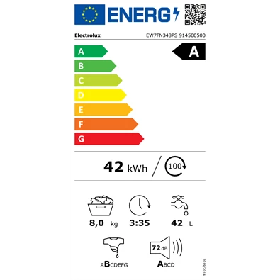 Electrolux EW7FN348PS 8 kg elöltöltős mosógép Electrolux EW7FN348PS 8 kg elöltöltős mosógép