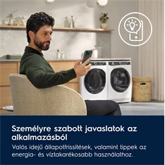 Electrolux EW7W5697QE SteamCare fehér, elöltöltős, max.1600ford., 9 kg/5 kg, mosó-szárítógép