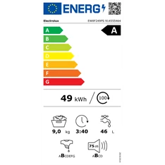 Electrolux EW8F249PS 9 kg elöltöltős gőzmosógép Electrolux EW8F249PS 9 kg elöltöltős gőzmosógép