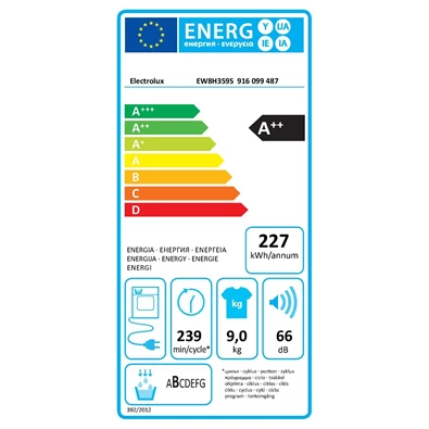 Electrolux EW8H359S 9 kg hőszivattyús szárítógép Electrolux EW8H359S 9 kg hőszivattyús szárítógép