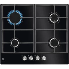 Electrolux KGG64262K fekete beépíthető gáz főzőlap Electrolux KGG64262K fekete beépíthető gáz főzőlap