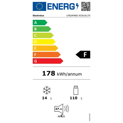 Electrolux LFB2AF88S beépíthető hűtőszekrény Electrolux LFB2AF88S beépíthető hűtőszekrény