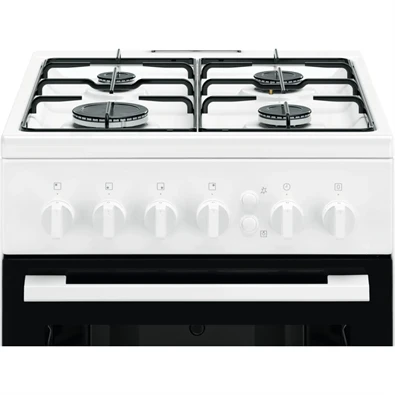 Electrolux LKG500000W fehér, szabadonálló, gáz, főzőzóna: 4, sütő:51L, grill, tűzhely