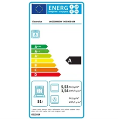Electrolux LKG500000W fehér, szabadonálló, gáz, főzőzóna: 4, sütő:51L, grill, tűzhely