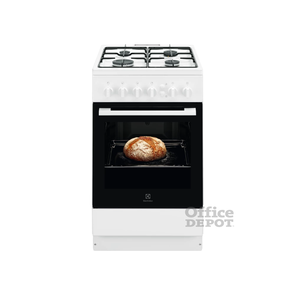 Electrolux LKG500000W fehér, szabadonálló, gáz, főzőzóna: 4, sütő:51L, grill, tűzhely