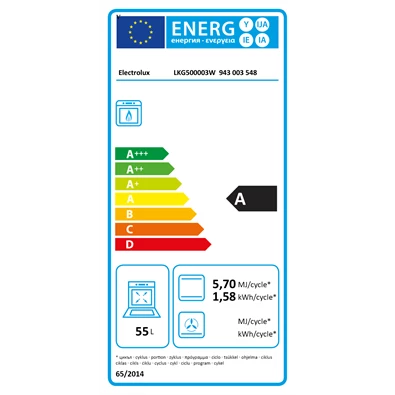 Electrolux LKG500003W gáztűzhely Electrolux LKG500003W gáztűzhely