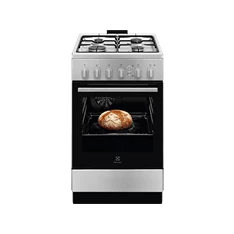 Electrolux LKG504011X Inox, szabadonálló, gáz, főzőzóna: 4, sütő:57L, grill, tűzhely