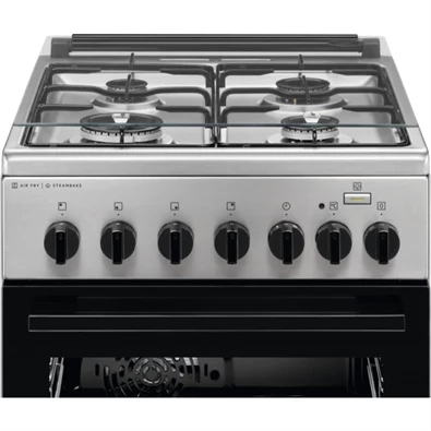 Electrolux LKK560000X inox, szabadonálló, gáz, kombinált, főzőzóna: 4, sütő:58L, grill, tűzhely