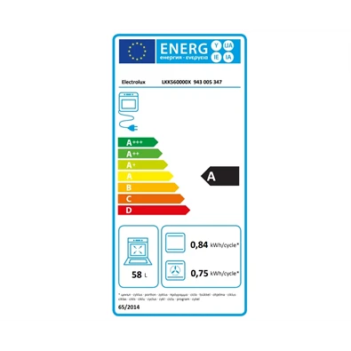 Electrolux LKK560000X inox, szabadonálló, gáz, kombinált, főzőzóna: 4, sütő:58L, grill, tűzhely