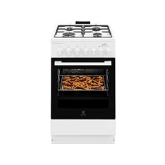 Electrolux LKK560011W fehér, szabadonálló, gáz, kombinált, főzőzóna: 4, sütő:58L, grill, tűzhely (Használt - B)