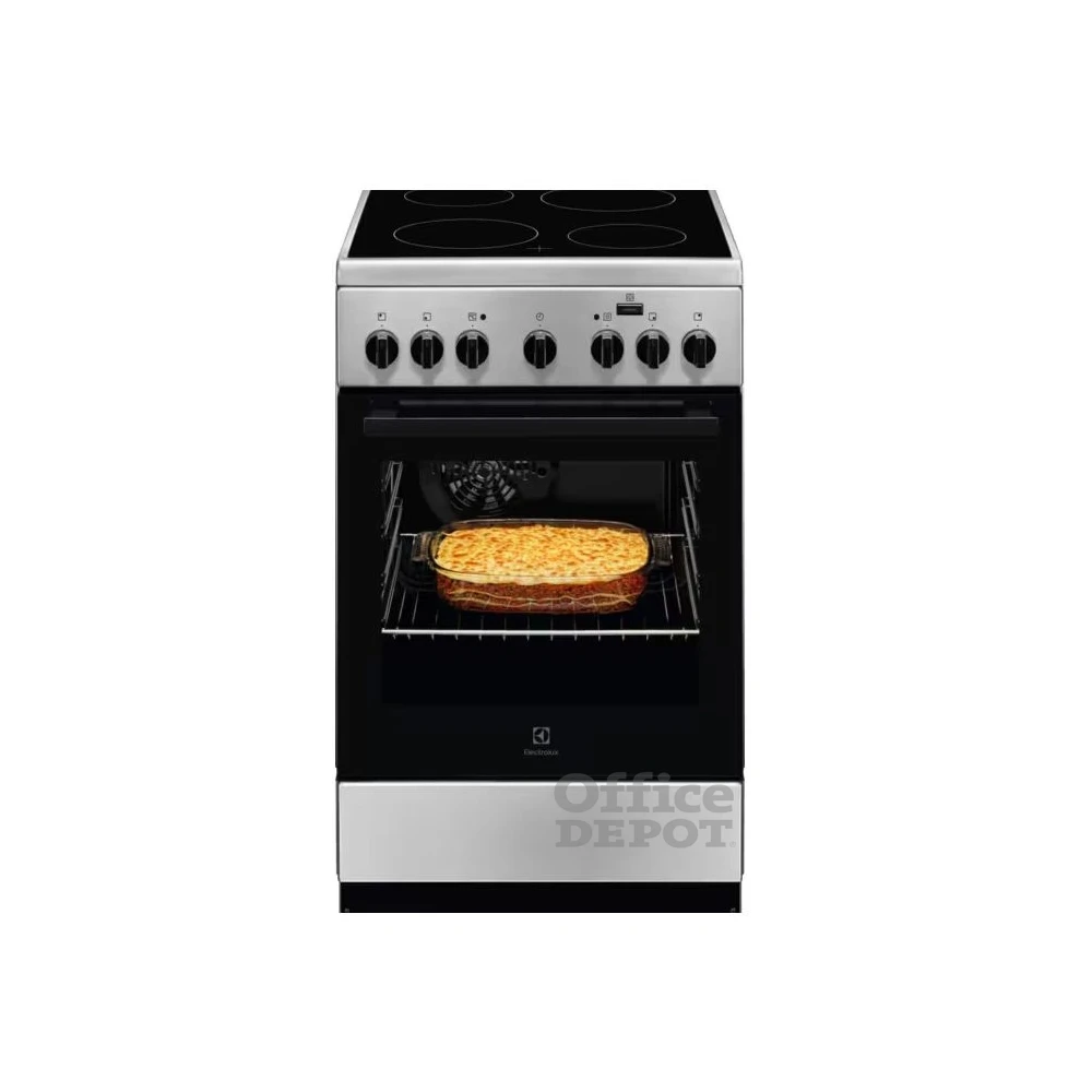 Electrolux LKR560000X inox, szabadonálló, kerámialapos, elektromos, főzőzóna: 4, sütő:54L, grill, tűzhely
