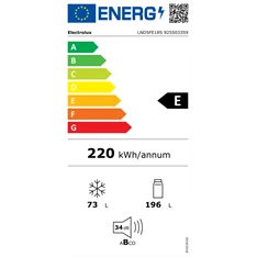 Electrolux LND5FE18S beépíthető alulfagyasztós hűtőszekrény Electrolux LND5FE18S beépíthető alulfagyasztós hűtőszekrény