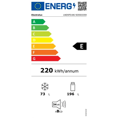 Electrolux LND5FE18S beépíthető alulfagyasztós hűtőszekrény Electrolux LND5FE18S beépíthető alulfagyasztós hűtőszekrény