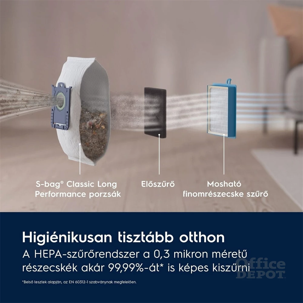 Electrolux PD82-4MG szürke csendes porzsákos porszívó