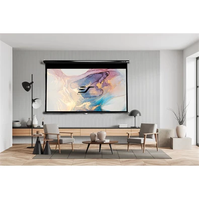 EliteScreens M84UWH 84" (16:9) 185x104cm fekete vázzal manuális fali vetítővászon EliteScreens M84UWH 84" (16:9) 185x104cm fekete vázzal manuális fali vetítővászon