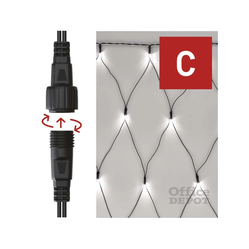 Emos D1DC01 2x1,5m 160LED IP44 hideg CNT - fényfüzér háló