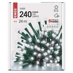 Emos D4AC10 24m/240LED/kül-beltéri/hideg fehér karácsonyi LED fényfüzér Emos D4AC10 24m/240LED/kül-beltéri/hideg fehér karácsonyi LED fényfüzér